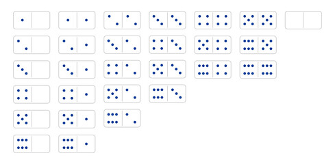 Dominoes Vector Isolated  Illustration Set