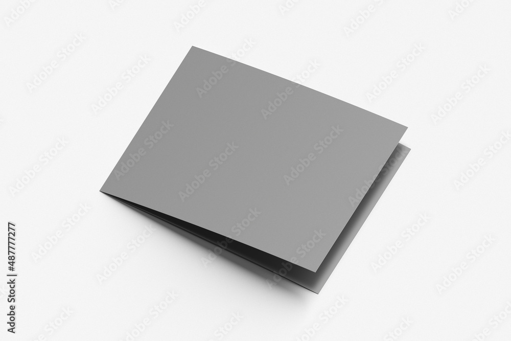 Poster landscape brochure mockup template isolated on background. 3d rendering.