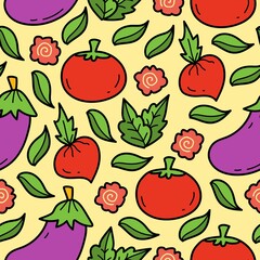 Vegetable pattern designs illustration for clothing, wallpapers, backgrounds, posters, books, banners and more