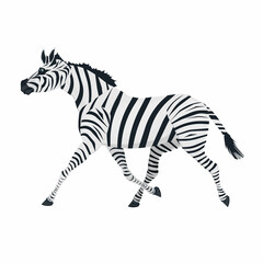 Fototapeta na wymiar Zebra. Zebra animal, vector illustration