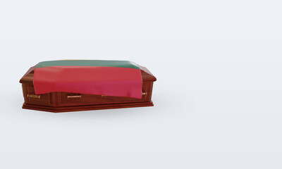 3d coffin Lithuania flag rendering left view
