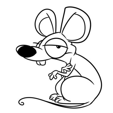 Mouse animal illustration cartoon contour line