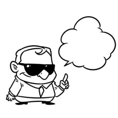 Little man parody illustration cartoon contour line