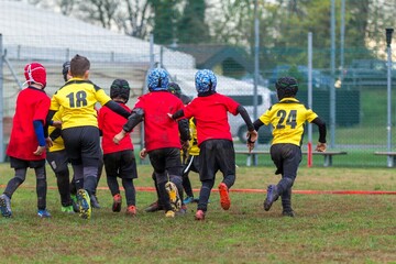 Fototapeta premium mini rugby match