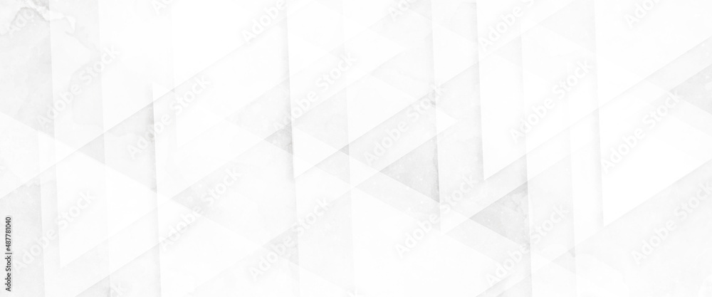 Poster abstract white background with diamond and triangle shapes layered in modern abstract pattern design