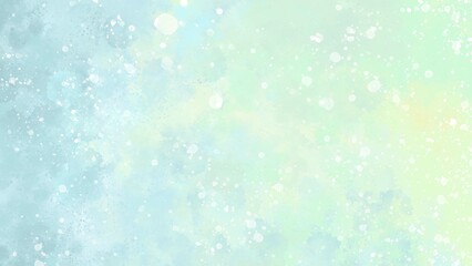 Green light galaxy snow stars bokeh background