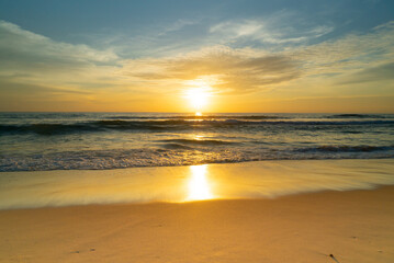 sunset on the beach