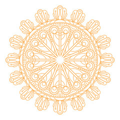 Round meditation pattern. Relaxation circle. Mandala ornament