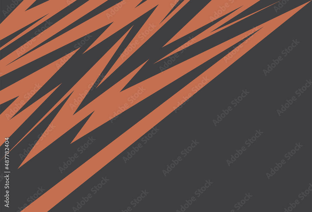 Poster abstract background with brown sharp and zigzag line pattern and with some copy space area