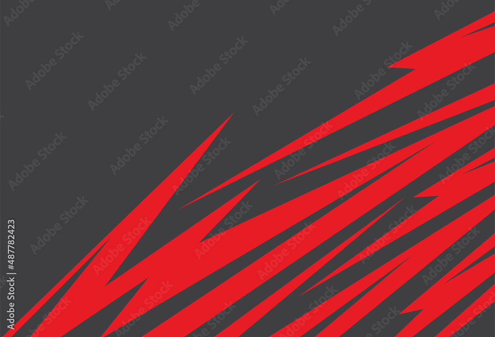 Poster abstract background with red sharp and zigzag line pattern and with some copy space area