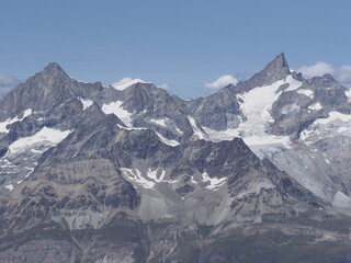 Beautiful Alps from Klein Matterhorn in Switzerland