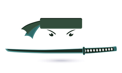 Samurai logo. Vector illustration.
