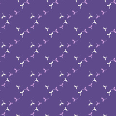 Grass, bush leaves seamless pattern in white. Line drawing. Naturalness of materials. Vector print. trendy purple color. trendy purple color. Vector print. Trendy purple color
