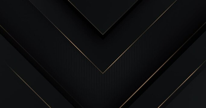4k animated golden triangles lines. Abstract luxury premium design. Geometric triangle borders with copy space in center. Vertical stripes, men style. Modern VIP fashion Black Friday banner. Swipe up