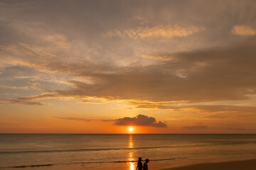 sunset on the beach