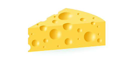 Piece of cheese icon or symbol. texture of the cheese with holes. Vector fresh yellow food or snacks background. Cheese seamless pattern pictogram. Cross-section, Cheese slices banner.