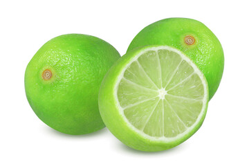 Lime on isolated white background