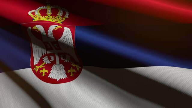 Serbia flag - loop animation