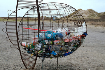 Fish filled with trash
