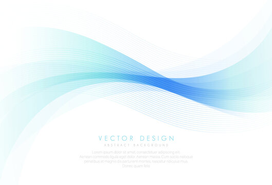 Green turquoise and blue gradient abstract background vector illustration, Curves and lines use for banner, cover, poster, design with space for text.Vector illustration