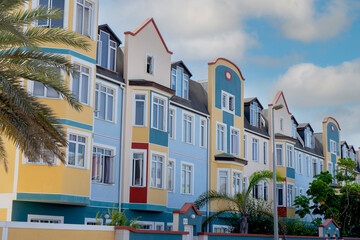 Naklejka premium Landmark colorful houses in Swakopmund, Namibia
