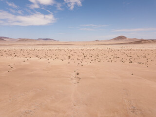 Fototapeta na wymiar Aerial over desert landscape