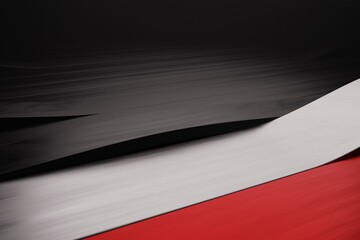 Flag of Poland 3D abstract stylized wave design dark background