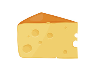 Gouda cheese block. Farm market product for label, poster, icon, packaging.