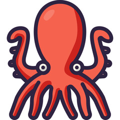 octopus line icon