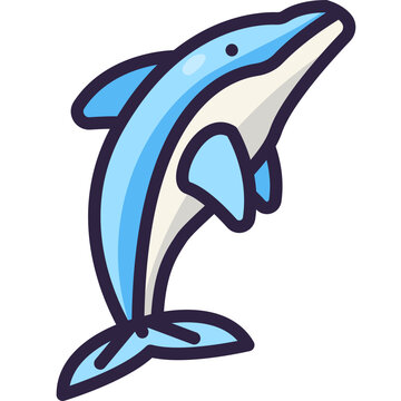 recommend clip art: dolphin line icon