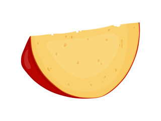 Cheese block. Farm market product for label, poster, icon, packaging.