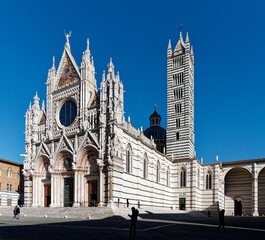 Siena Cathedral (Duomo di Siena) is a medieval church, now dedicated to the Assumption of Mary, completed between 1215 and 1263, Siena, Italy