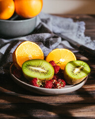 fruit salad in a bowl