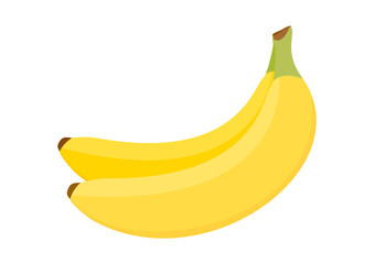 Bunch of yellow ripe bananas icon vector. Banana icon vector isolated on a white background. Yellow tropical fruit vector