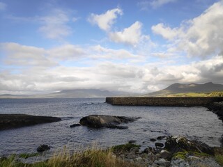 A view of Renvyle Pier in County Galway, Ireland.