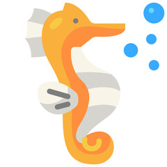 Fototapeta premium seahorse flat icon