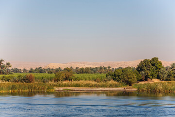 Landschaft am Nil, Ufer, Ägypten
