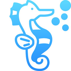 seahorse gradient icon