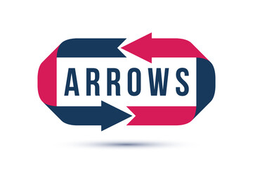 Loop arrows vector logo or sign, double arrows refresh symbol, teamwork concept, cooperation and interaction, swap and exchange.