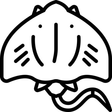 recommend clip art: stingray line icon
