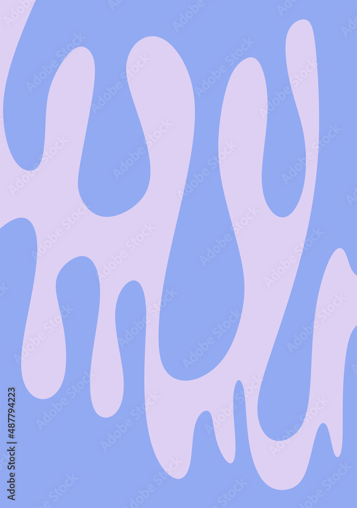 Poster simple background with melting liquid pattern