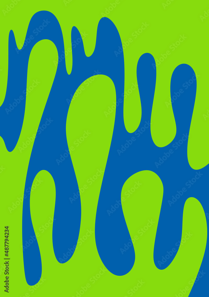 Poster simple background with melting liquid pattern