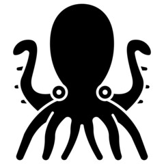 octopus solid icon