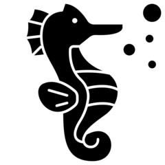 seahorse solid icon