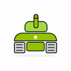 simple green tank vector graphic illustration, suitable for any content, logo, sticker, digital or print