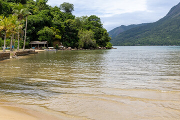 sea ​​between the mountains on the brazilian coast