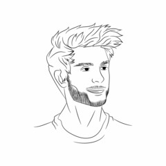 Continuous one men face line Arts