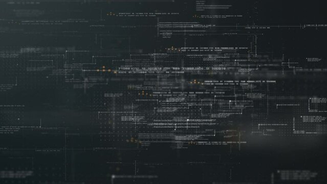 Neural Networks Simulation Artificial Intelligence Matrix, quantum physic and deep learning performing analytic computational loop background