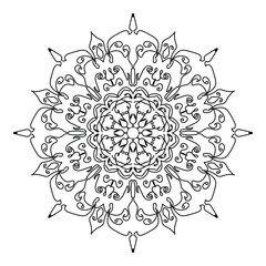 Circular pattern mandala art decoration elements