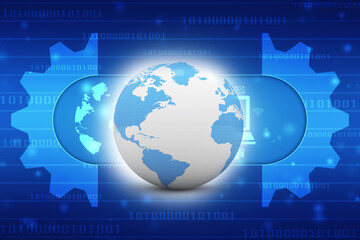 3d illustration of Data sharing concept